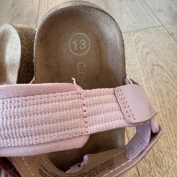 Cat & Jack Girls Strappy Sandal Pink Size 13 - Picture 2 of 3
